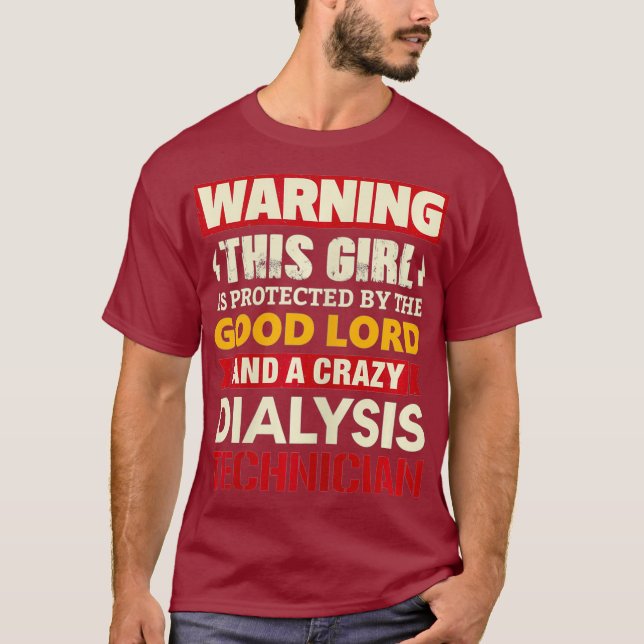 Kvinnor som varnar flickan skyddas av dialys t shirt (Framsida)