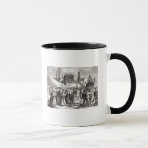 Kvinnor som visar mugg