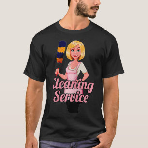 Kvinnor Städning Dam bostadshus Woman Hou T Shirt