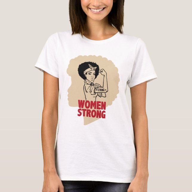 Kvinnor starka t shirt (Framsida)