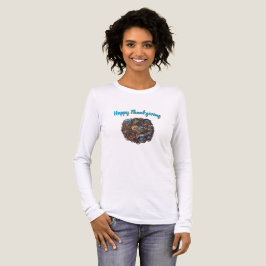 Kvinnor Steampunk Glad Thanksgiving Långärmad Tröj T Shirt