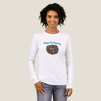 Kvinnor Steampunk Glad Thanksgiving Långärmad Tröj T Shirt