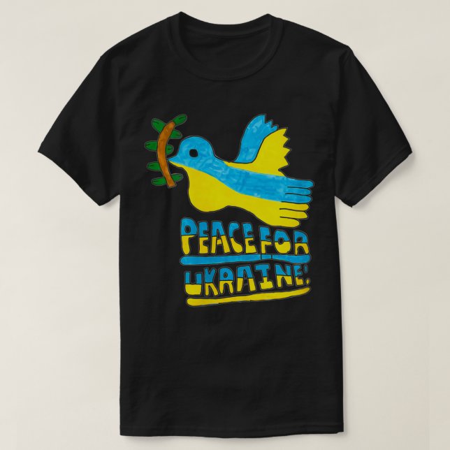 Kvinnor stöder Ukraina som jag står för Ukraina T Shirt (Design framsida)