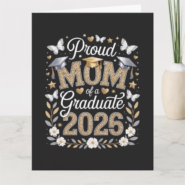 Kvinnor Stolt mamma till en 2026 examen Kort (Framsida)