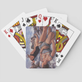 Kvinnor Sunbad på stranden (av Serebriakova) Casinokort