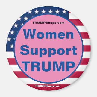Kvinnor Support TRUMP Rosa Patriotic Magnet