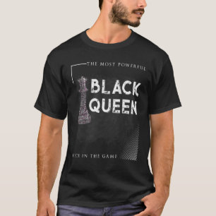 Kvinnor svarta drottning mest Powerful chess afric T Shirt