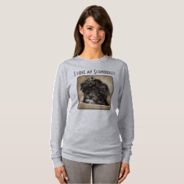 Kvinnor Sweatshirt för Schnoodle Hund T Shirt