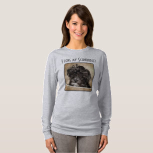 Kvinnor Sweatshirt för Schnoodle Hund T Shirt