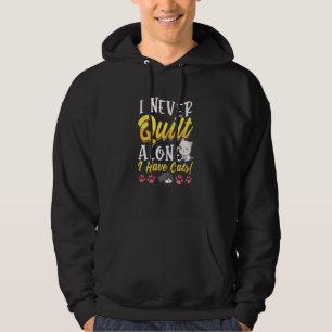 Kvinnor Syar Aldrig Ensamma Jag Har Katter Syersko Hoodie
