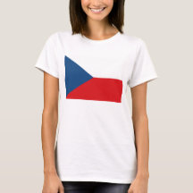 Kvinnor T Shirt med Flagga av Czechia