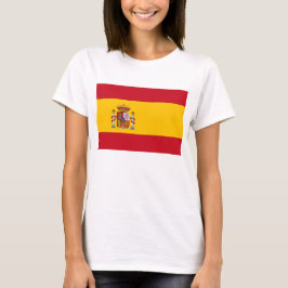 Kvinnor T Shirt med Flagga av SPANIEN