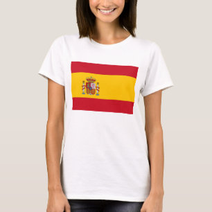 Kvinnor T Shirt med Flagga av SPANIEN