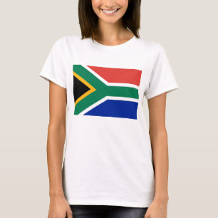 Kvinnor T Shirt med Flagga i södra Afrikan