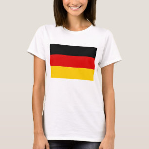 Kvinnor T Shirt med Tyskland Flagga