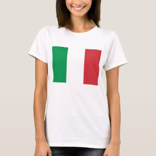 Kvinnor T skirt med Flagga av Italien T-shirt