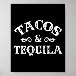 Kvinnor Tacos och Tequila Funny Cinco de Mayo Bach Poster