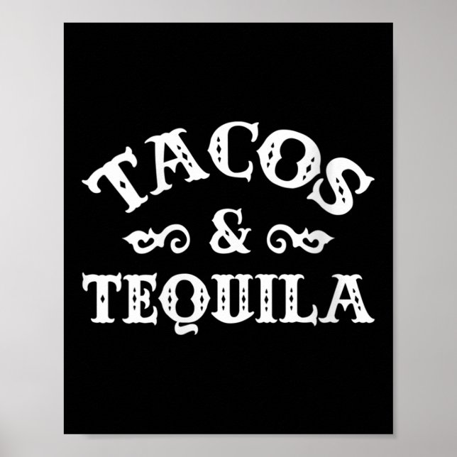 Kvinnor Tacos och Tequila Funny Cinco de Mayo Bach Poster (Framsidan)