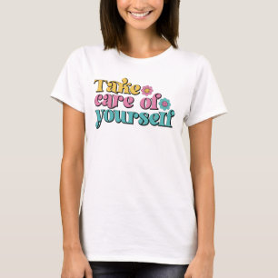 Kvinnor tar hand om dig själv, Retro t. T Shirt