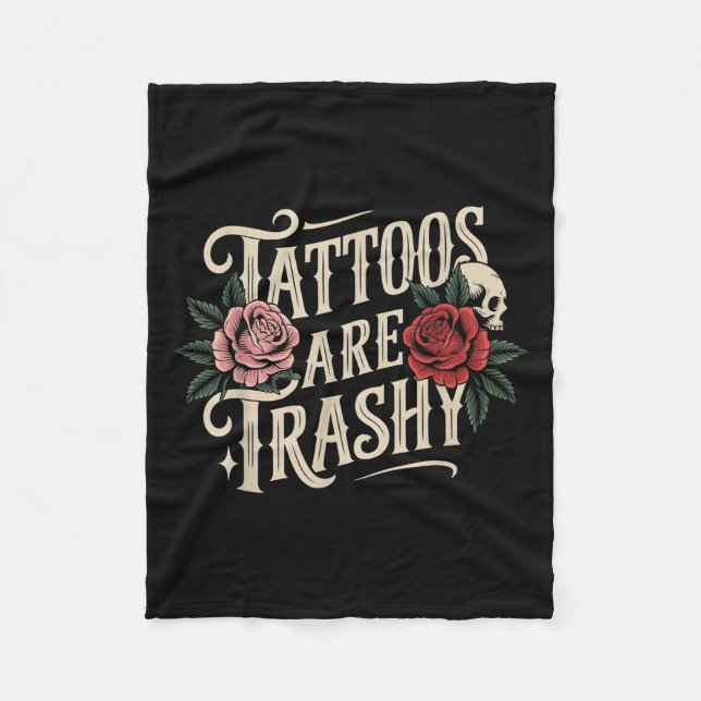 Kvinnor Tattoos är Trashy Retro Manar Tatoo Sarcas Fleecefilt (Framsidan)