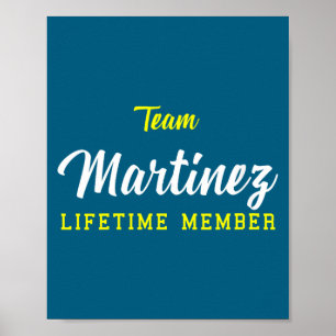 Kvinnor Team Martinez Livstidsmedlem Efternamn Föd Poster