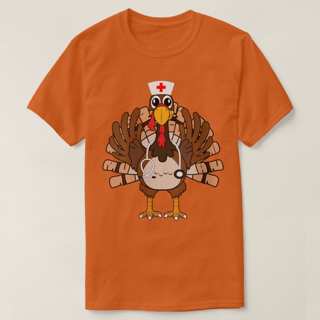 KVINNOR Thanksgiving SCrub Toppar Kvinnor Turkiet  T Shirt (Design framsida)