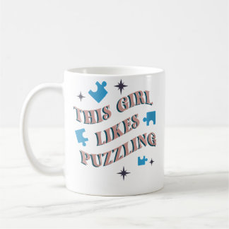 Kvinnor Tjej Gillar Pusslande Hobby Pussel Mas Kaffemugg