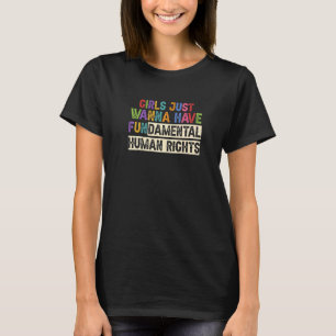Kvinnor Tjejer Vill Bara Ha Kul Grundläggande Män T Shirt