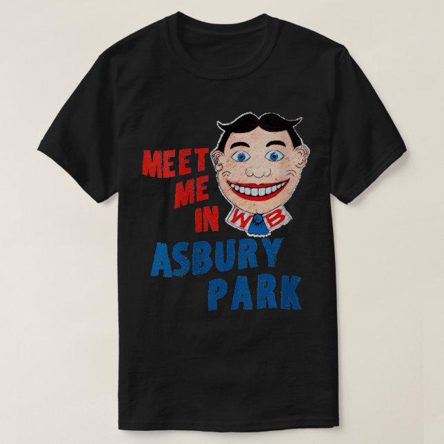 Kvinnor träffade mig i Asbury Park Iconic Tillie V T Shirt (Design framsida)