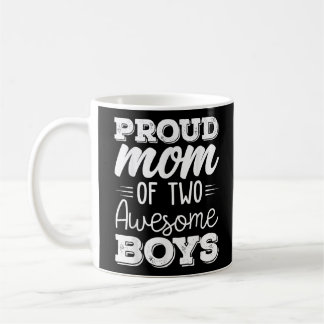 Kvinnor två Mamma av 2 pojkar Mors dag 65 Kaffemugg