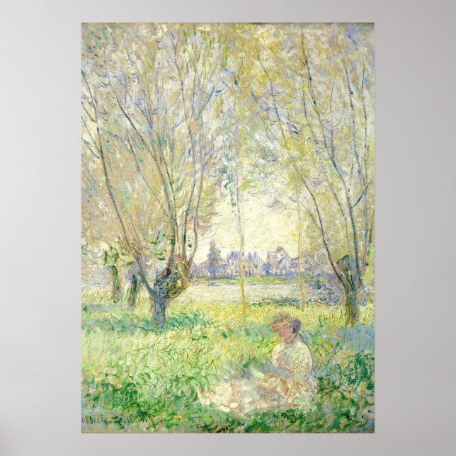 Kvinnor under Willows - Claude Monet Fine Art Poster (Framsidan)