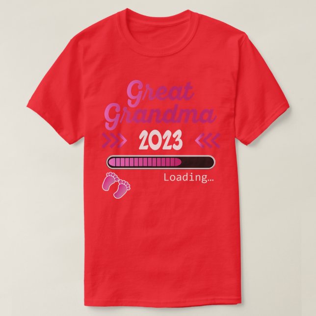 KVINNOR Underbar Grandma 2023 Loading Gravid Annou T Shirt (Design framsida)