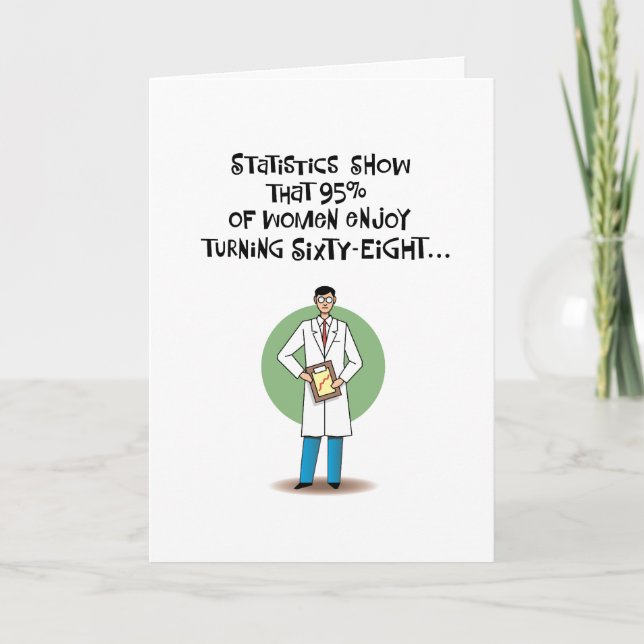 Kvinnor upplever 68 födelsedagar kort (Framsida)