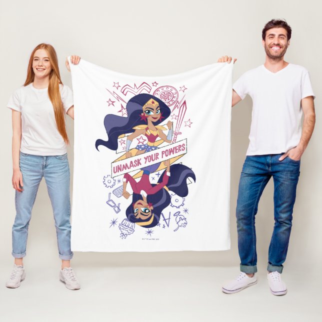  kvinnor uppmaskerar dina krafter fleecefilt (På plats)