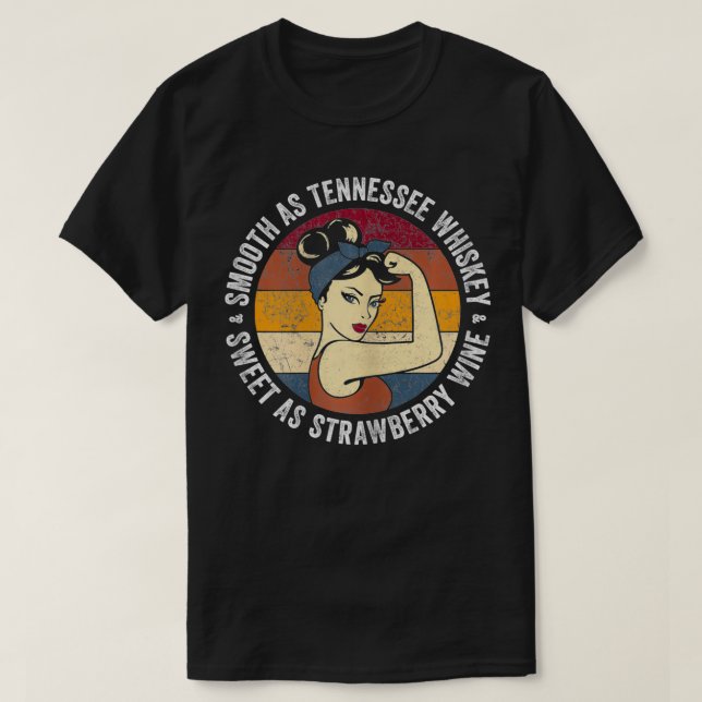 Kvinnor utjämnas som Tennessee Whiskey Sweet Straw T Shirt (Design framsida)