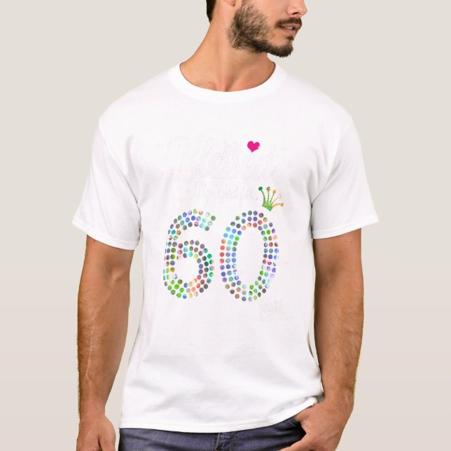 Kvinnor välsignade av Gud i 60 år 60:e födelsedage T Shirt (Framsida)