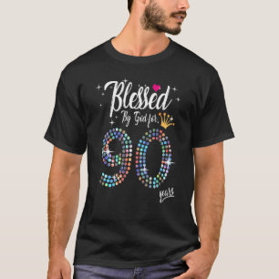 Kvinnor välsignade av Gud i 90 år 90:e födelsedag T Shirt