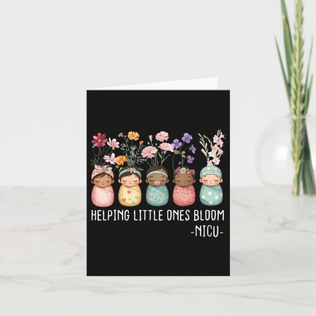 Kvinnor Vår som hjälper lilla Ones Bloom Wildblomm Kort (Framsida)