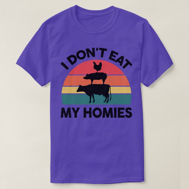 KVINNOR Vegan Jag äter inte mina Homies Animal Hög T Shirt (Design framsida)