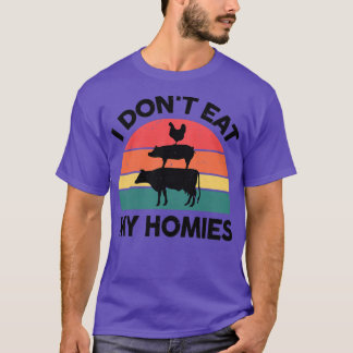 KVINNOR Vegan Jag äter inte mina Homies Animal Hög T Shirt