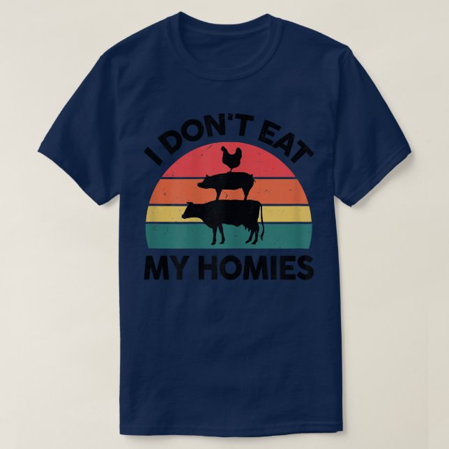 Kvinnor Vegan-Shirt Jag äter inte mina Homies Anim T Shirt (Design framsida)