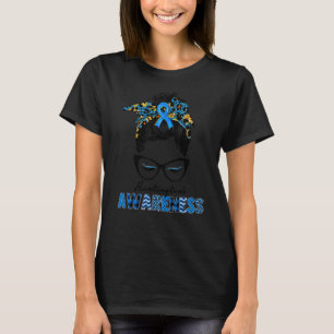 Kvinnor vi Bära Blue Huntington's Awareness Blue L T Shirt