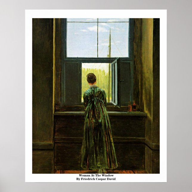 Kvinnor vid fönstret av Friedrich Caspar David Poster (Framsidan)