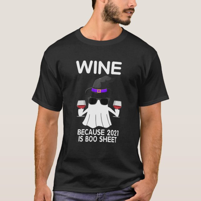Kvinnor Vin eftersom 2021 är Boo Lakan Ghost Drink T Shirt (Framsida)