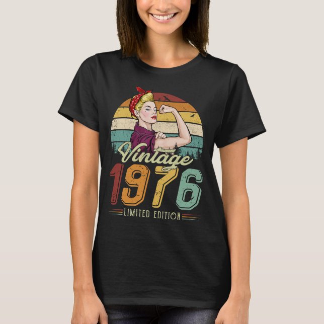 KVINNOR VINTAGE 1976 BEGRÄNSAD EDITION T SHIRT (Framsida)