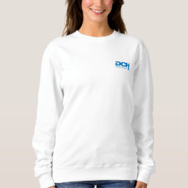Kvinnor - vit - sötare - DCH blå Logotyp T Shirt