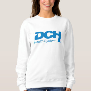 Kvinnor - vit - sötare - stor DCH-blå Logotyp T Shirt