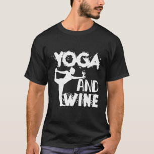 Kvinnor Yoga och vin skjorta T Shirt