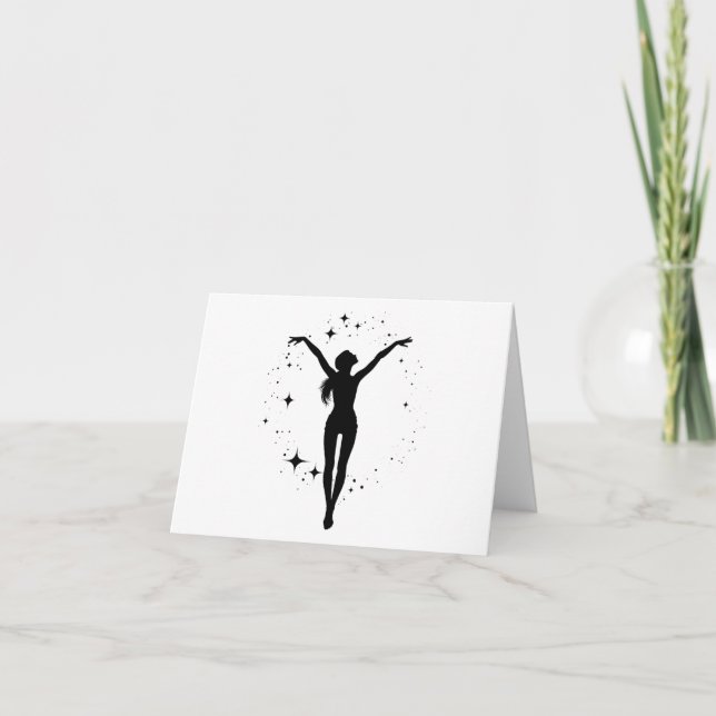 KVINNOR: Yoga Pose 6 Blank Hälsning Kort (Framsida)