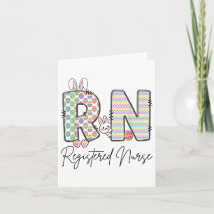 Kvinnoregistrerade Nurse Påsk Vår Bunny Rn Hosp Kort